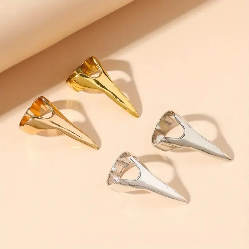 4/8/10pcs Wolverine ring creative design long finger ring geometric exaggeration all match ring image 6