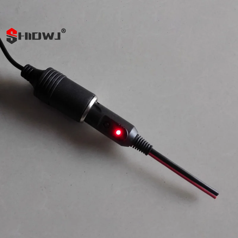 Copper Wire High-power 12V 24V Auto 20A Male Car Cigarette Lighter LED Socket Plug Connector Adapter Sigaretten Aansteker Auto