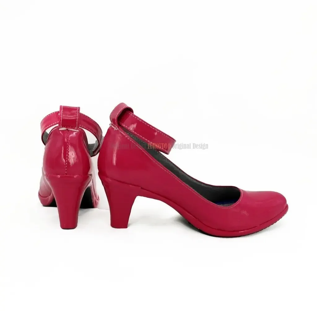 Chocola Scarpe tacco alto Cosplay NEKOPARA Chocola Scarpe cosplay Stivali in pelle PU rossa su misura unisex