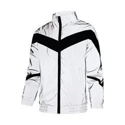 2024 Men's Reflective Jacket Performance costumes Casual Fashion Waterproof Bicycle Mountaineering windbreaker Trend Men's Coat