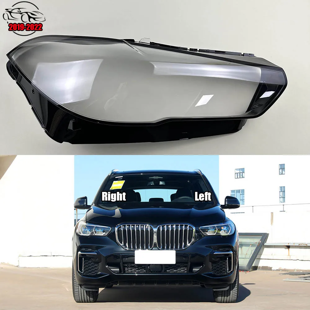 

For BMW X5 X6 X5M X6M G05 G06 F95 2019 2020 2021 2022 Front Headlight Cover Transparent Lampshade Headlamp Shell Plexiglass