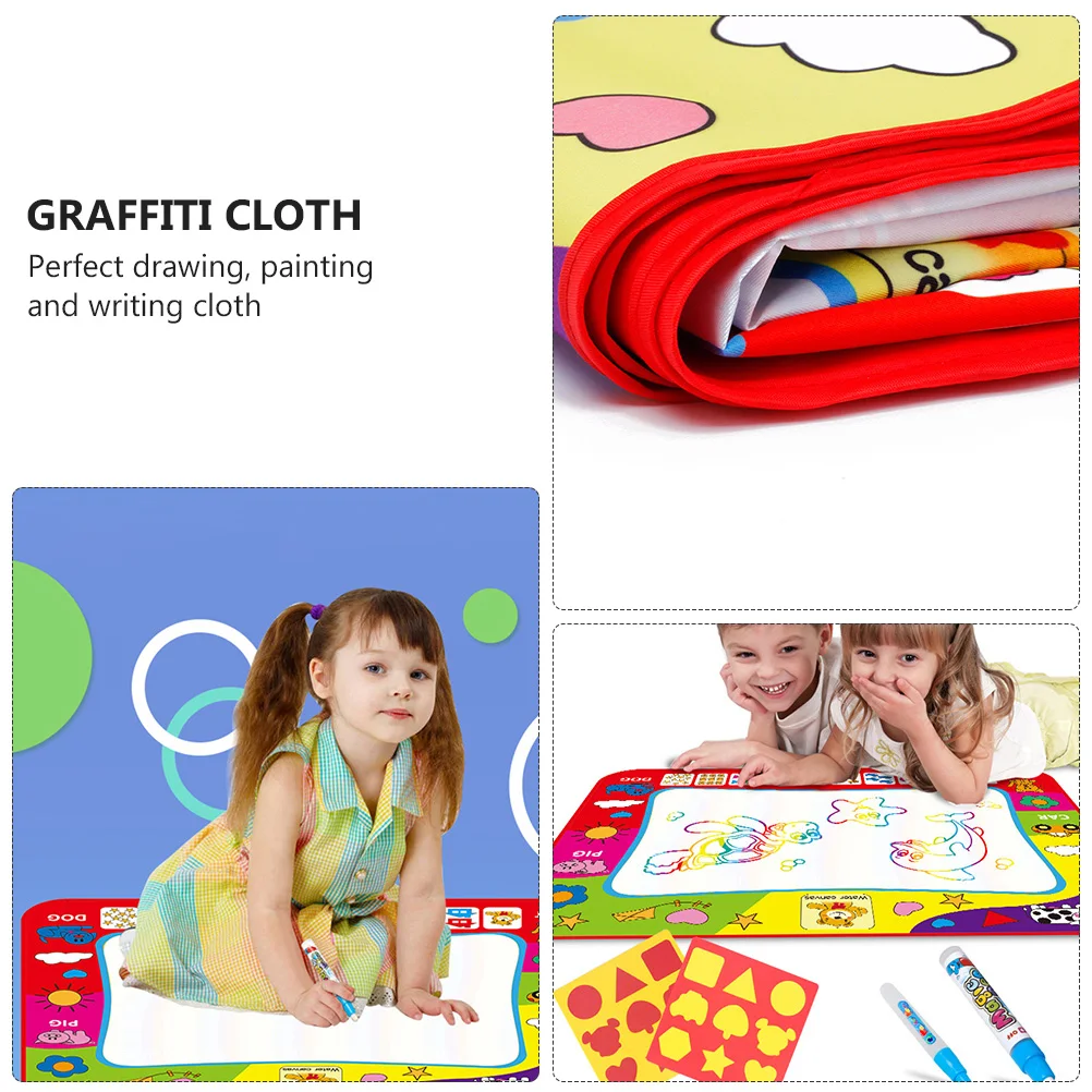 

Water Canvas Drawing Mat Kids Colorful Writing Cloth Fabric Blanket Children Baby Painting Graffiti Toy Learning Experience