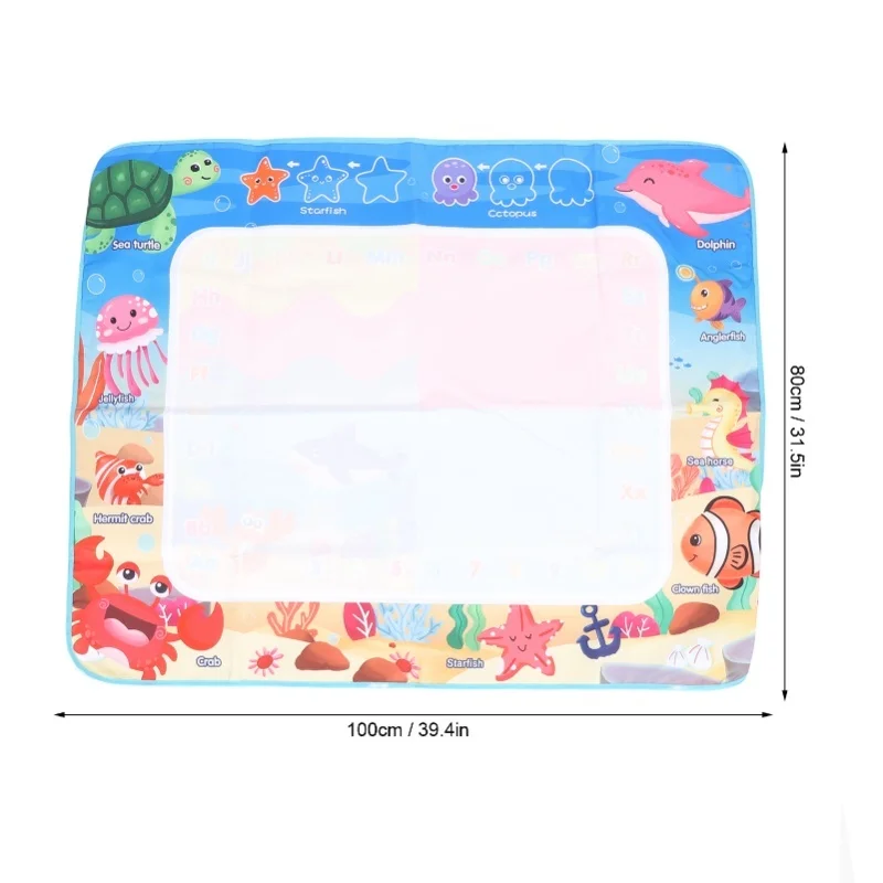 Crianças água doodle esteira reutilizável tamanho grande pintura a água placa de escrita brinquedos educativos com canetas