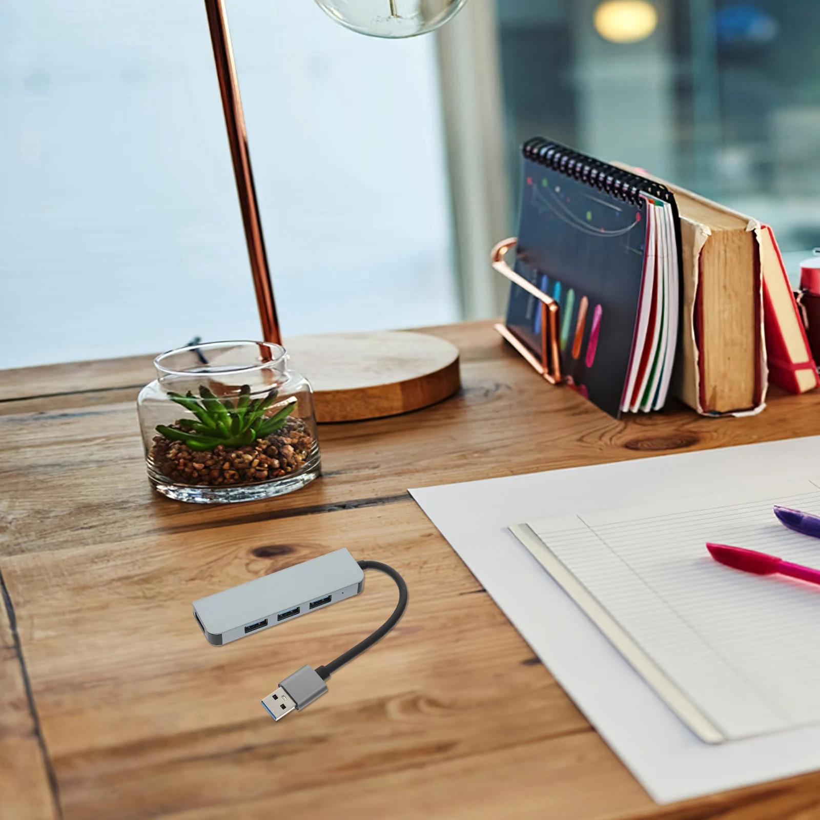 

4 Ports 3.0 Usb Connectors Triple Usb 2.0 Aluminum Portable Splitter For Laptop Multiple Devices Adapter 5Gbps