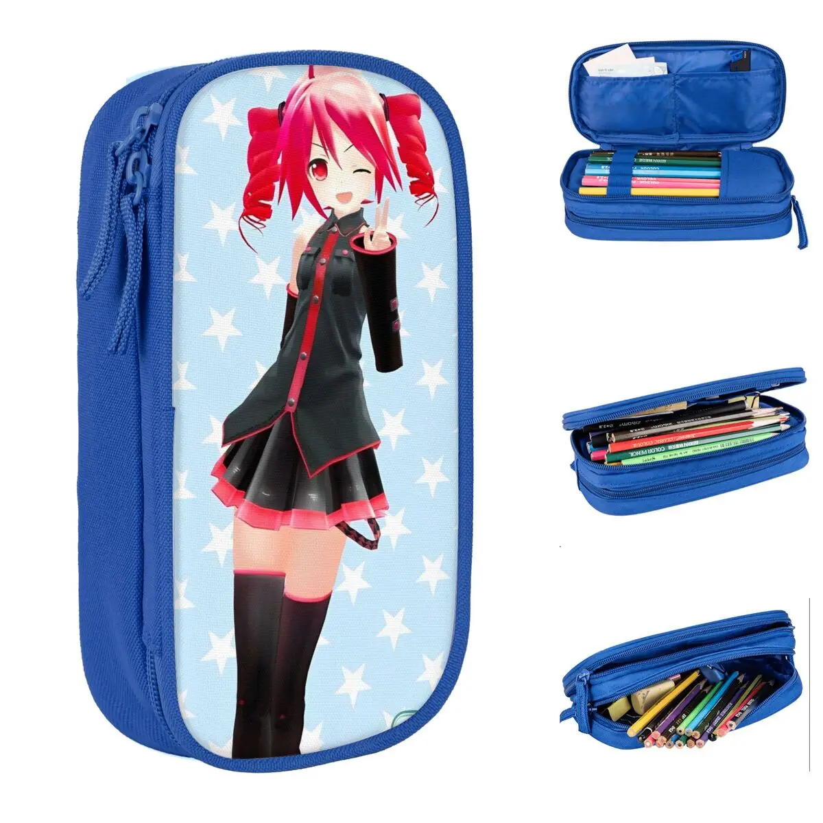 

Kasane Teto J Pop Pencil Cases Pen Box Bag Student Large Storage Students School Zipper Pencilcases