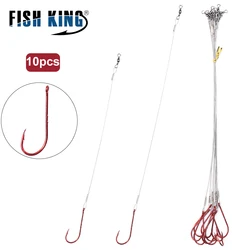NGB 16/23cm Anti Bite Steel Wire Leader Leashes For Fishing 5-20KG With Baitholder Hook Swivel Fishing Line Pike Bass