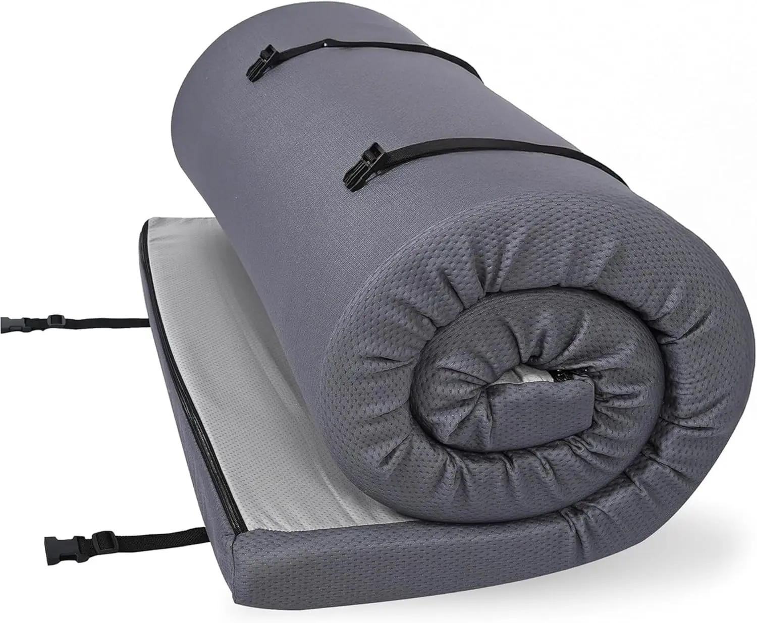 

3"" X 26"" X 72"" Memory Foam Roll-Up Camping Mattr With Water Resistant Zipper Cover, Foldable And Portable For Camping, Rv