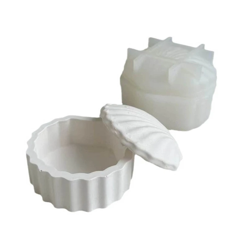 DIY Shell Shaped Container Silicone Molds 3D Epoxy Resin Mold DIY Storage Box Molds Crafts Jewelry Making Supplies