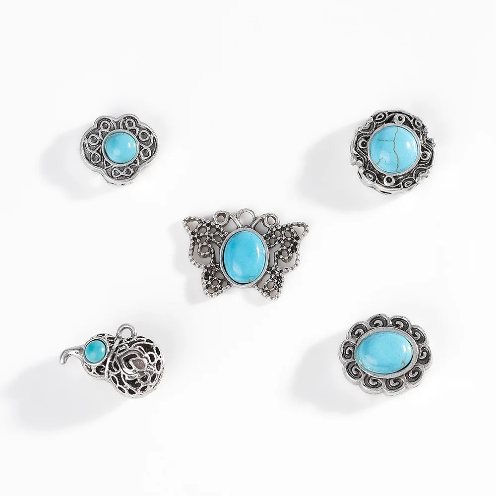 

Bracelet accessories: Through-hole butterfly interval beads, turquoise interval beads, high-color diy necklace