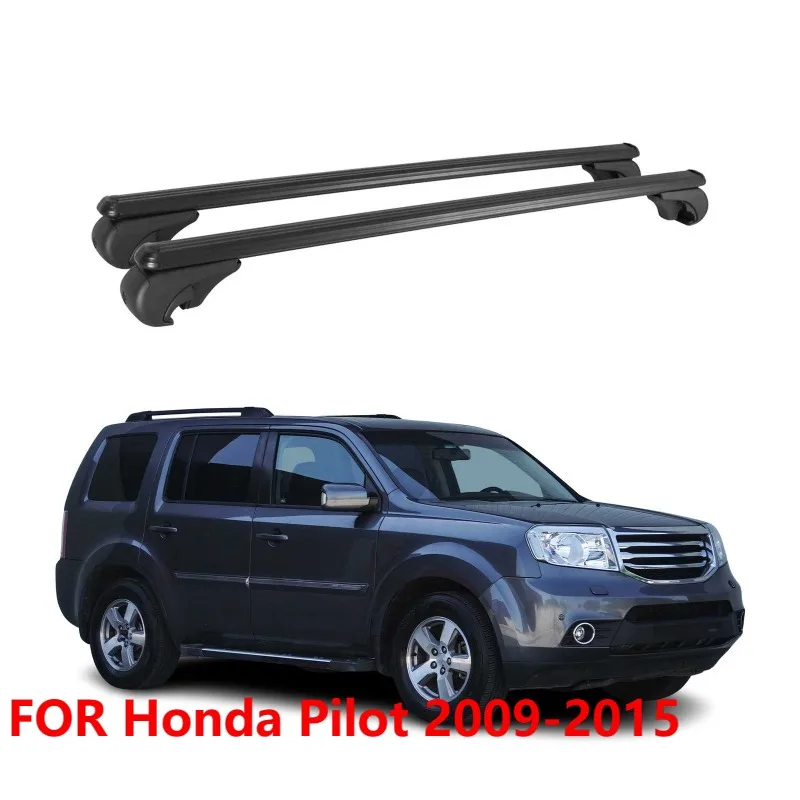 For Honda Pilot 2009-2015 Lockable Roof Rack Cross Bars Black