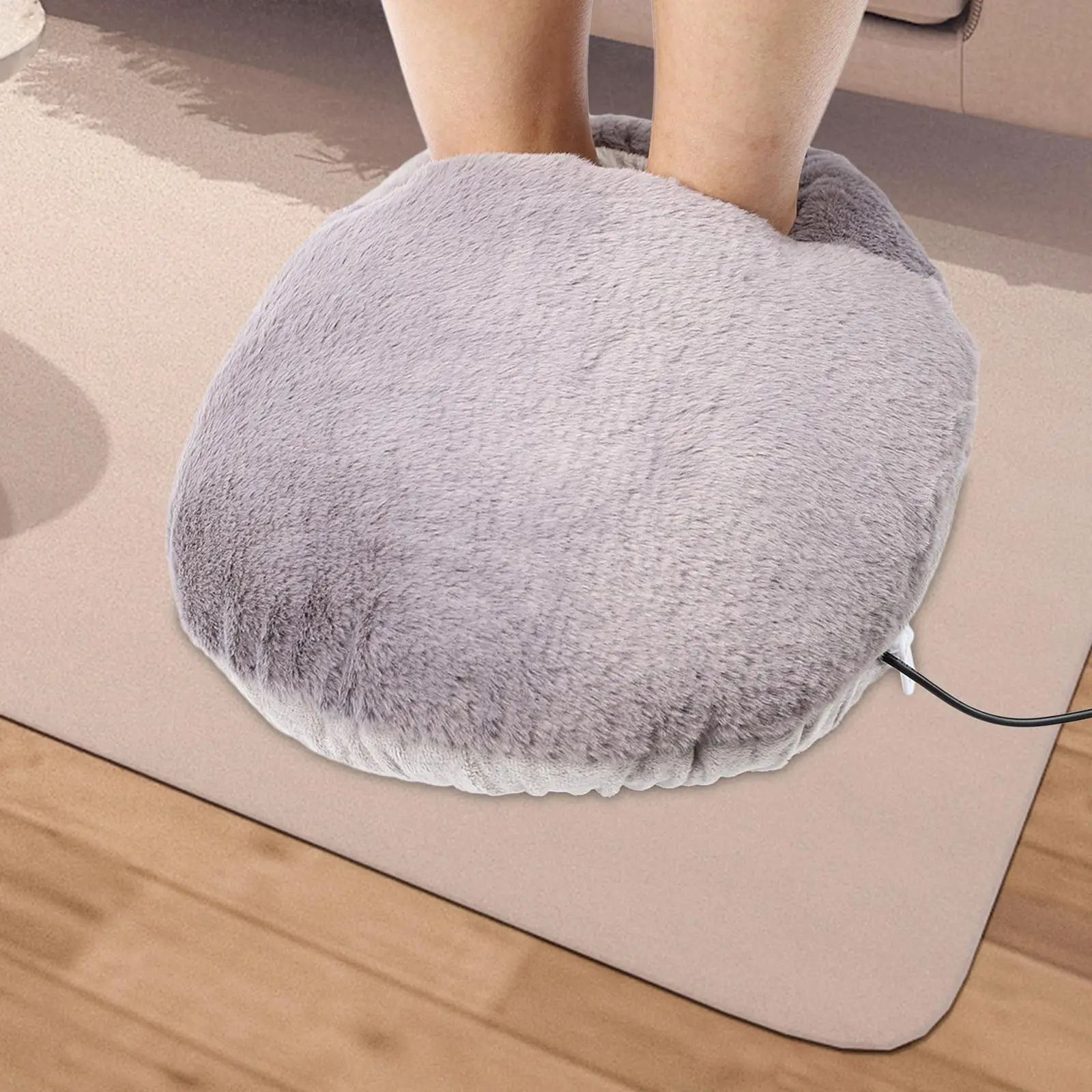 

Electric Foot Warmer Washable Durable Plush Foot Heating Pad Keep Warm Feet Warmers for Travel Camping Home Study Room Apartment