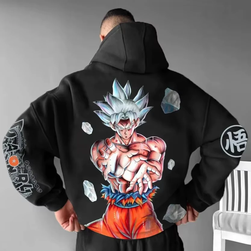 Anime Dragon Ball 2025 nouveau sweat à capuche de rue Harajuku hommes automne et hiver pull à capuche surdimensionné femmes manches longues unisexe