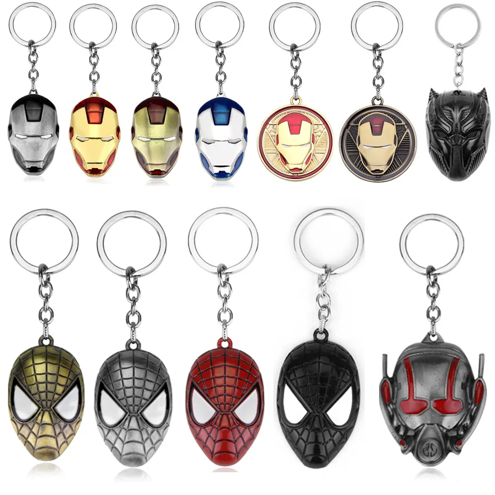 

Movie Marvel Keychains Disney Iron Man Spider-Man Ant-Man Superhero Anime Figure Pendants Backpack Decorations Toys Gifts