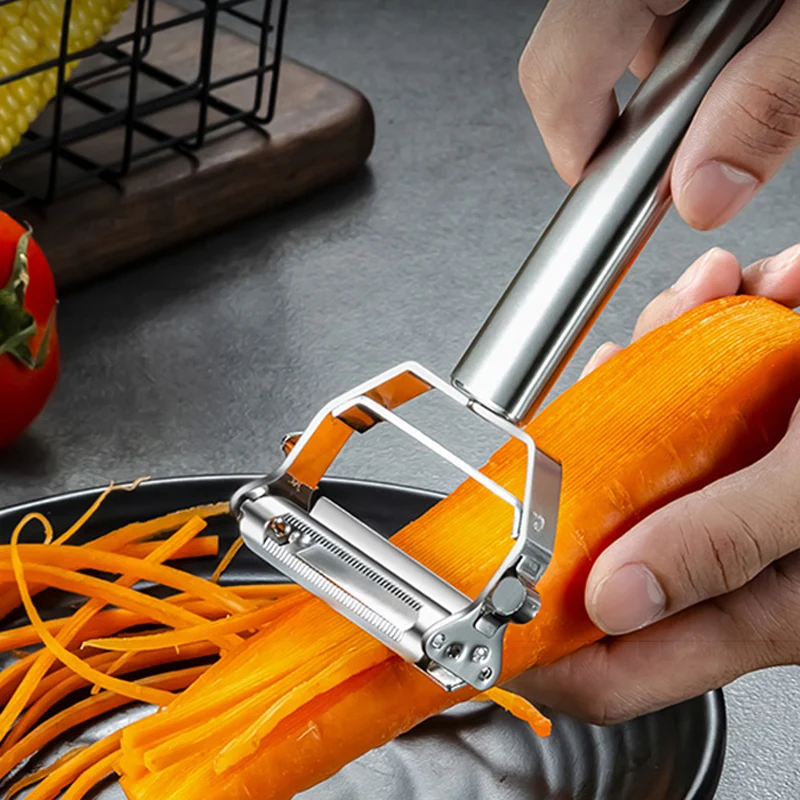 Kitchen Vegetable Peeler Stainless Steel Potato Peeler Slicer Korean Carrot Grater Shredder Multifunctional Fruit Veggie Tools