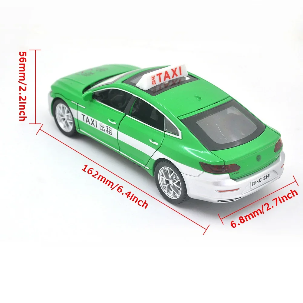 1:32 For VOLKSWAGEN CC taxi High Simulation Diecast Metal Alloy Model car Sound Light Pull Back Collection Kids Toy Gifts