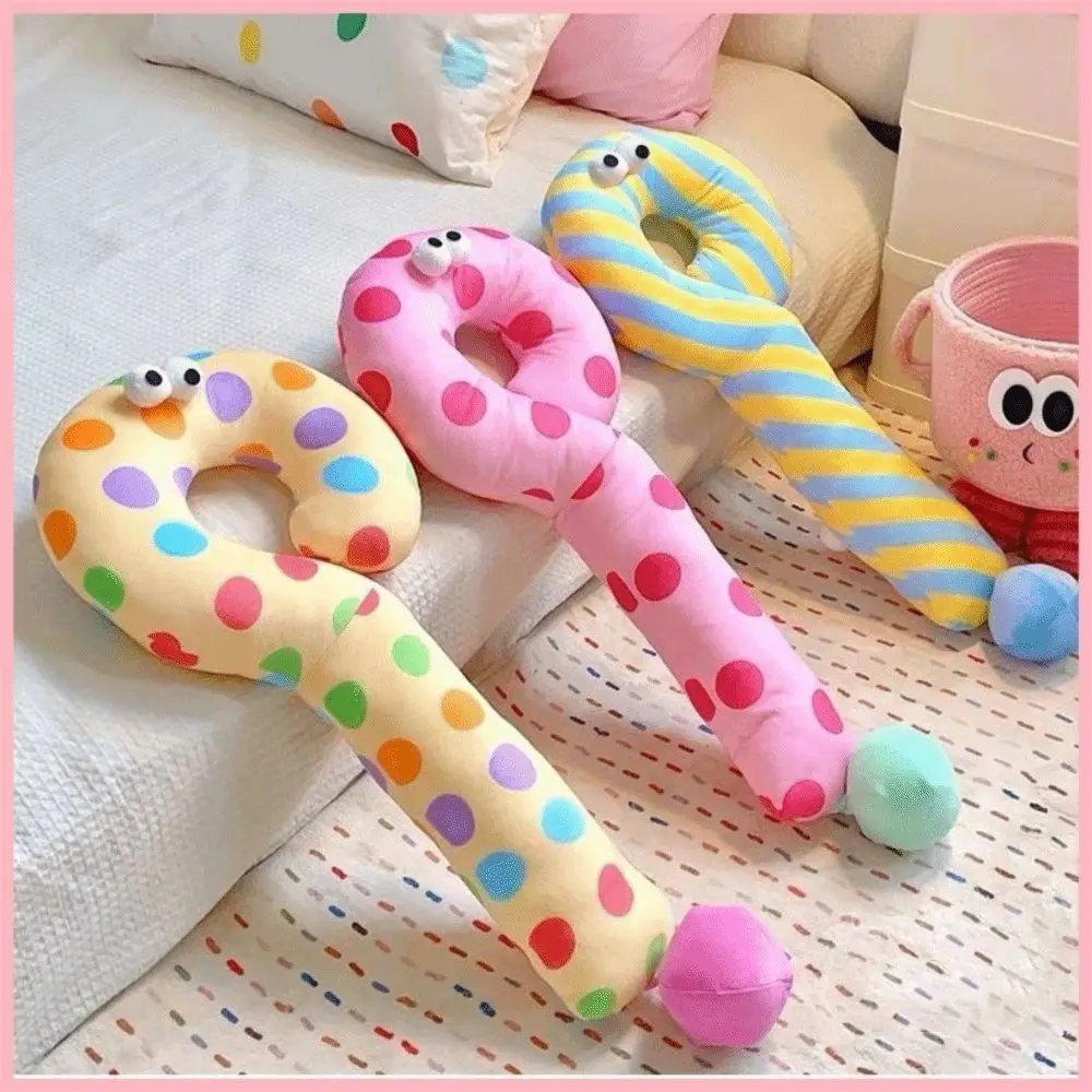 Bonito 105cm ponto de interrogação travesseiro ponto padrão em forma de u travesseiro pescoço decoração da sala de estar travesseiro longo travesseiro de dormir presente
