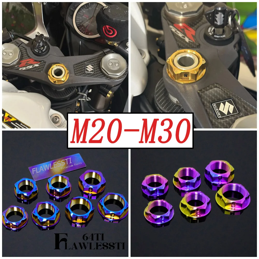 

Гайка рулевой колонки FLAWLESSTI M22 M24 M25 M30 из титана Gr5 для Kawasaki BMW