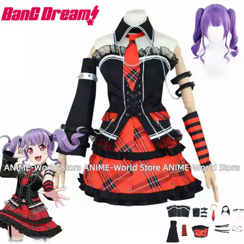 Anime BanG Dream! Ako Udagawa Uniform Dress Cosplay Costume Wig