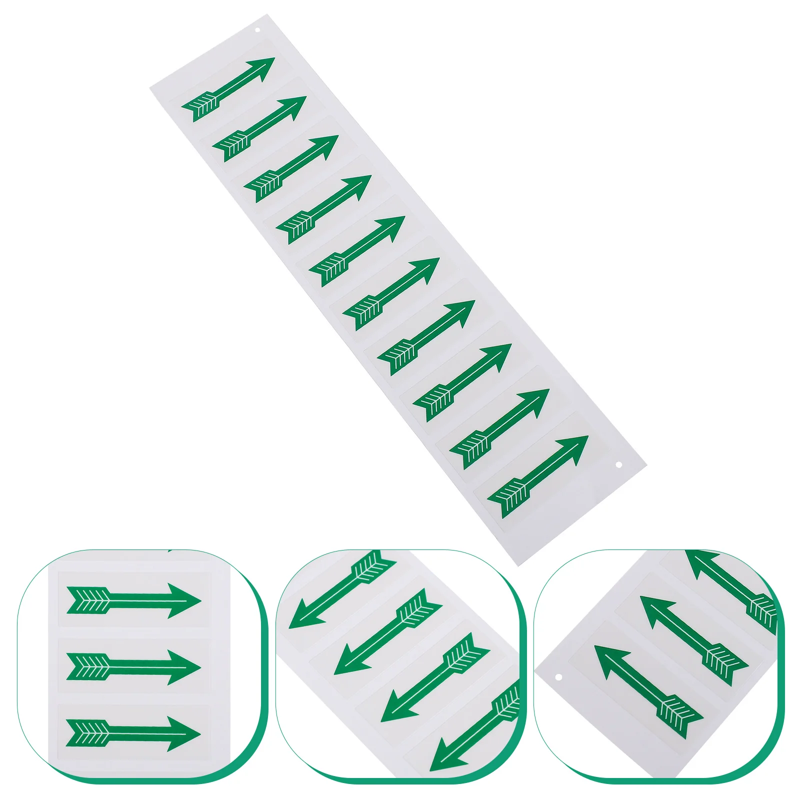 10 Pcs Applique Arrow Logo Sticker Nail Warning Decal Adhesive Sign Synthetic Paper Pipe