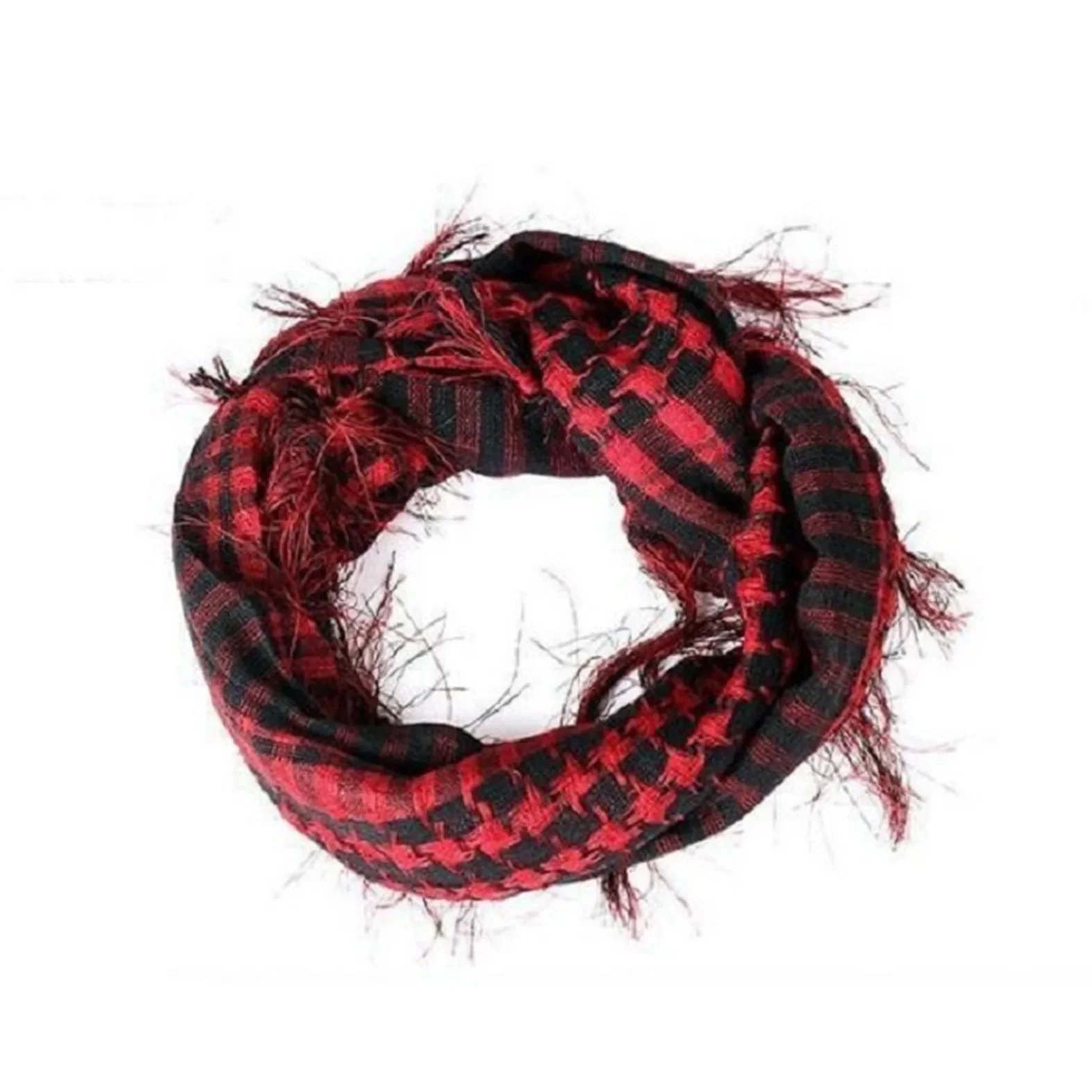 Tactical Hunting Scarf Shemagh Tactical Desert Keffiyeh Head Neck Scarf Arab Wrap with Tassel 95*95cm