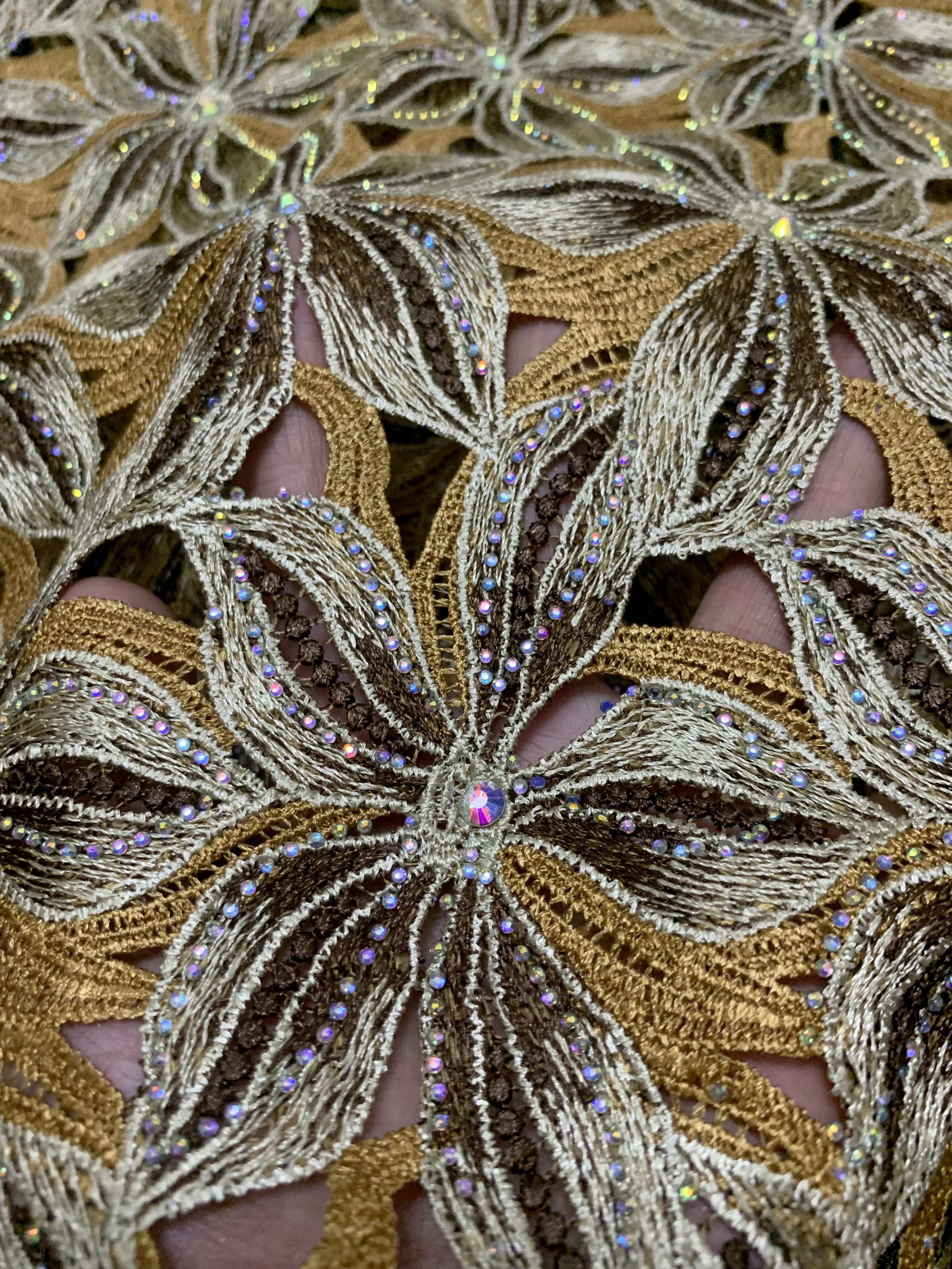 2025 قسط الأفريقي جبر الحبل الدانتيل مع كريستال النيجيري فستان سهرة فاخر للذوبان في الماء أقمشة الدانتيل للمرأة Asoebi #2