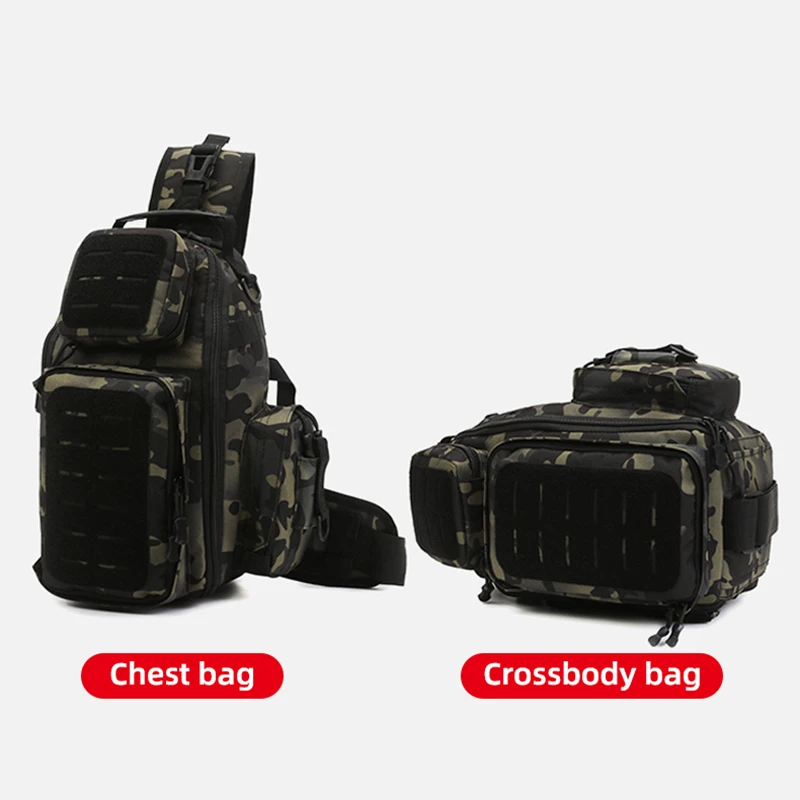 Fishing Chest Bag Men\'s Mutifunction Travel Handbag Large Capacity Camera Storage Bags Outdoor Casual Camping Shoulder Backpack