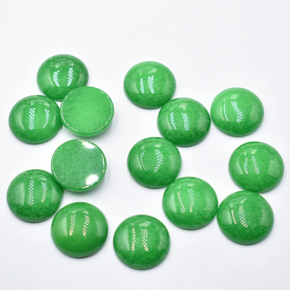 Großhandel 24 Stück/Los Bestseller Hochwertige Opal-Malachit-Tigerauge Naturstein Gemischte Runde Cabochons 20mm Kostenloser Versand – Detail 17