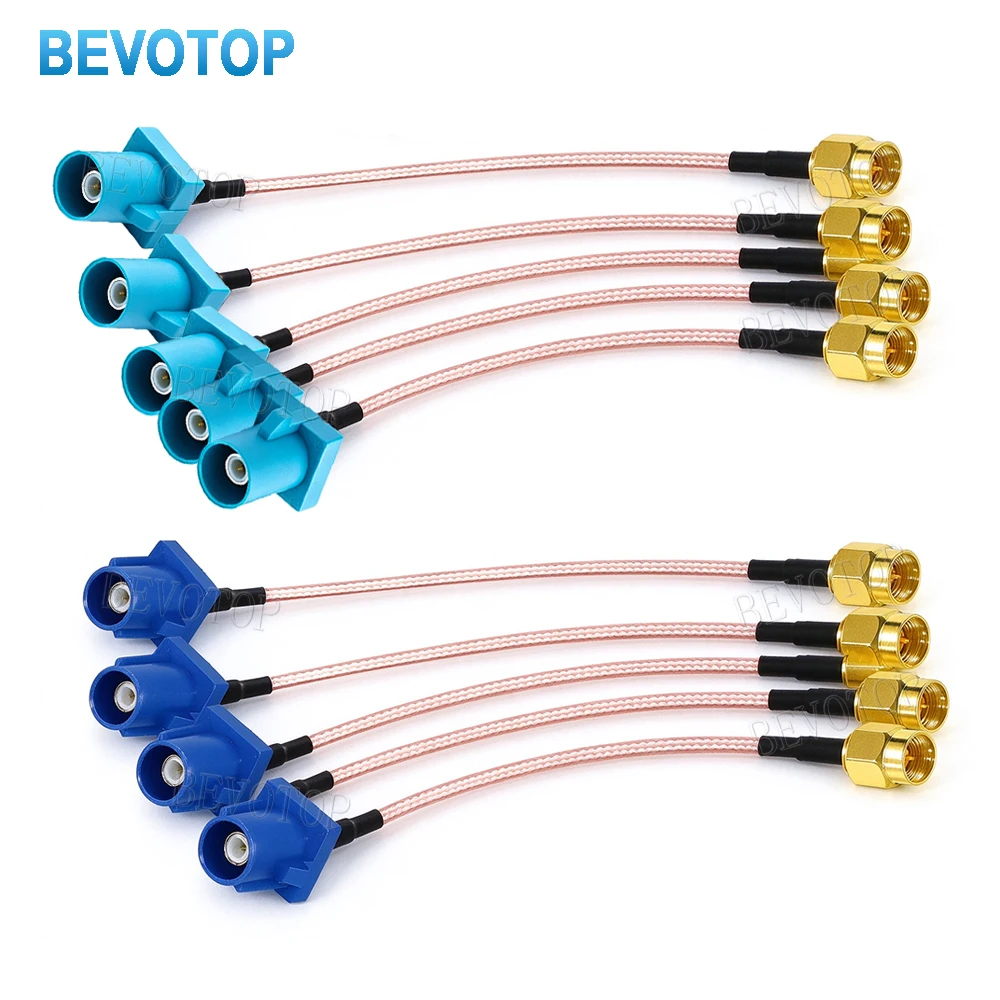 1Pcs Fakra C/Z Male Plug to SMA Male GPS Antenna Fakra Extension Cable RG316 Pigtail Jumper for VW Seat Benz Ford