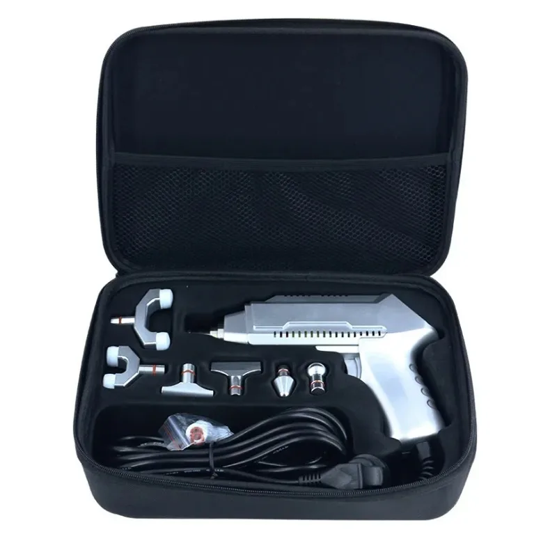 深部筋肉痛緩和マッサージガン 100W 強力モーター 5周波数 30段階 8種類の交換可能なヘッド カイロプラクティック脊椎ツール