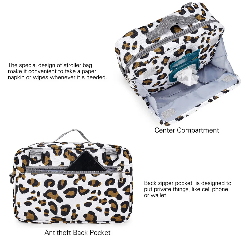 Mummy Diaper BagStroller Organizer Bags Mummy Large Capacity Travel Hanging Bag Bottle Holder Pram Diaper Bags Baby Stroller Bag