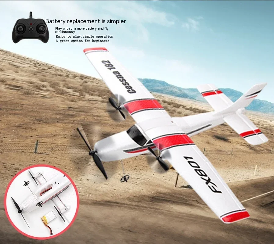 EPP 폼 항공기 모형 어린이 장난감, 글라이더 소년 선물, Fx801 리모컨 항공기, 세스 나 182 고정 날개 리모컨