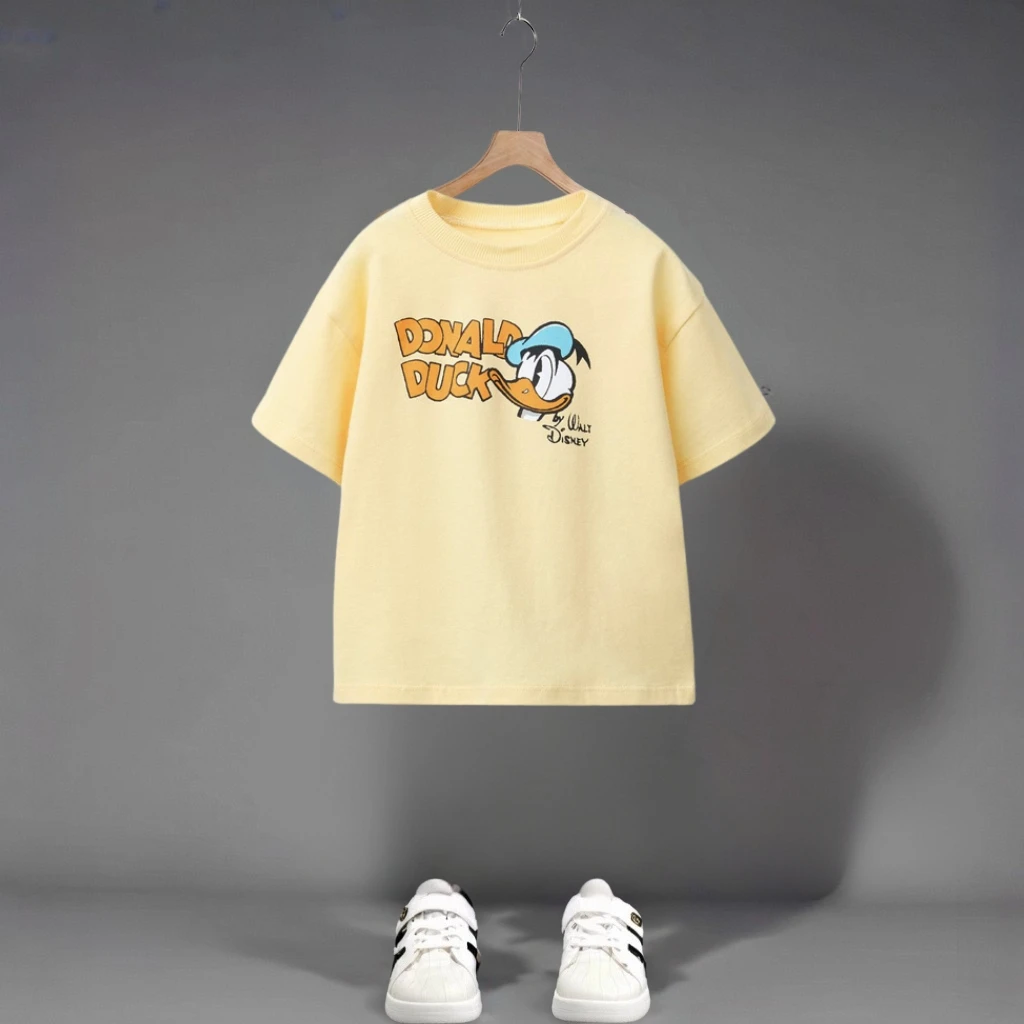 Dubbelzijdig Print Mickey T-shirt Zomerkleding Kinderen Cartoon Tees Korte mouwen Tops Baby Jongens Kleding Mode T-shirts