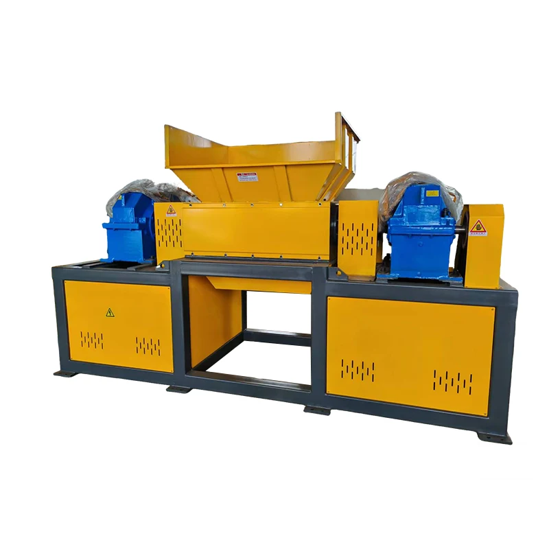 Automatic Double Shaft Industrial Heavy Duty Shredder Machine Twin Shaft Shredder Crusher for Plastic Film Rubber Tyre Scrap