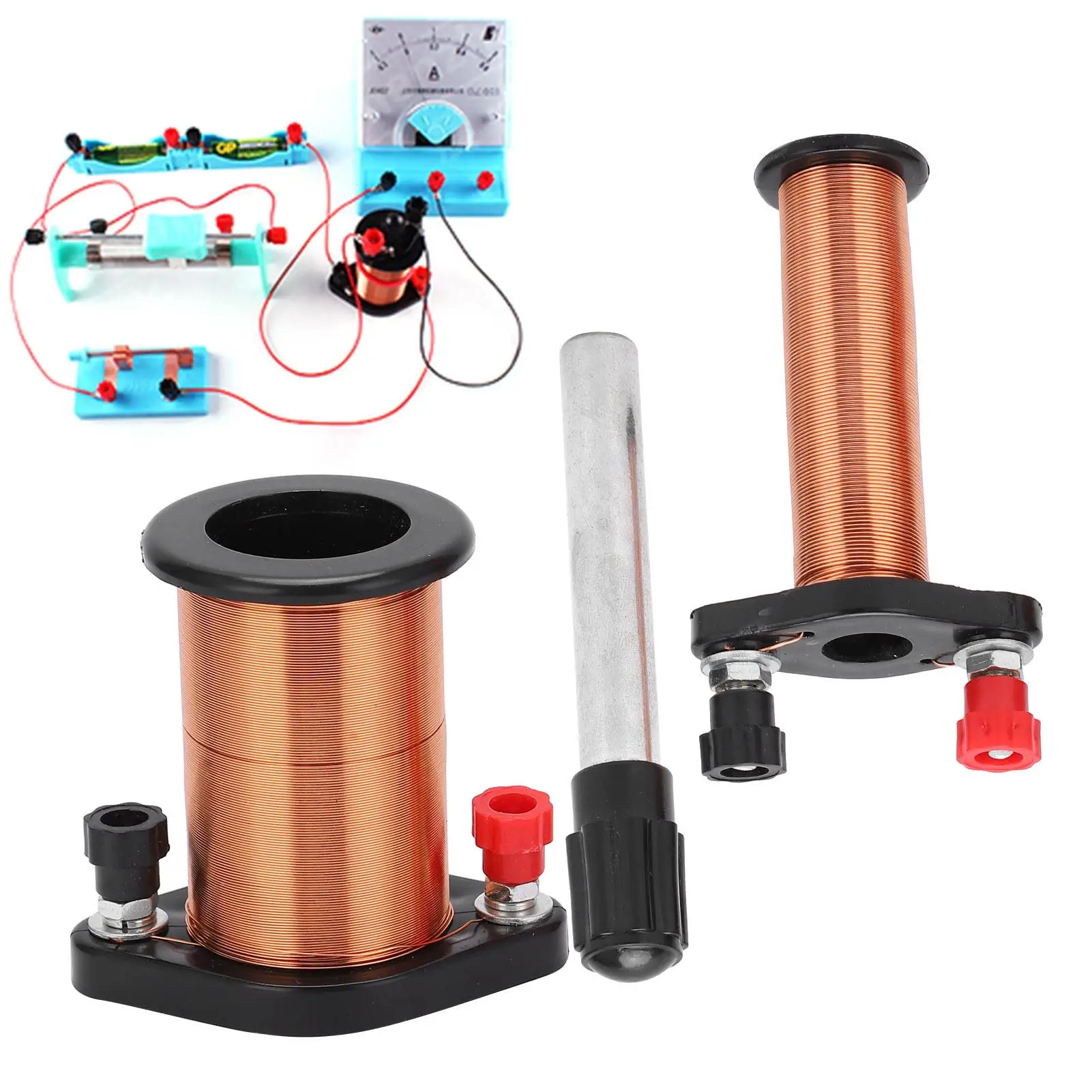 Portable Electromagnetic Induction Coil - Easy-to-Use Physics Teaching Tool for Schools, PVC & Brass Lab Equipment