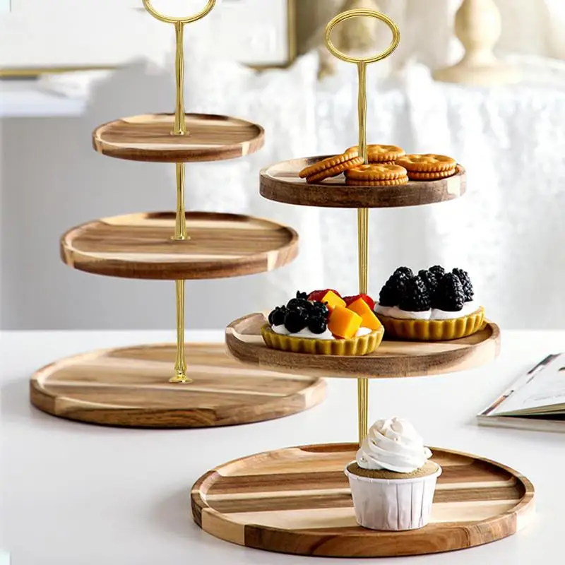 Cake Tier Stand Multpurpose Fruit Candy Display Plate Dessert Table Display Set Zinc Alloy Tiered Cupcake Stand Cake Tower Stand