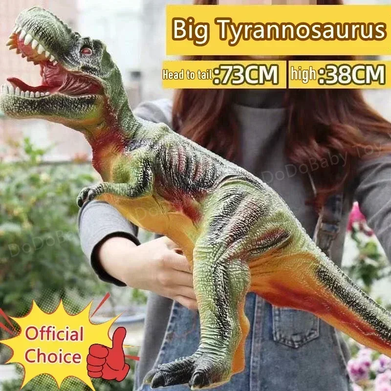 Large Dinosaur Model Toys Big Tyrannosaurus Rex Brachiosaurus Jurass Park Soft Puppets Shark Dinosaur Worlds Toy for Kids Boys