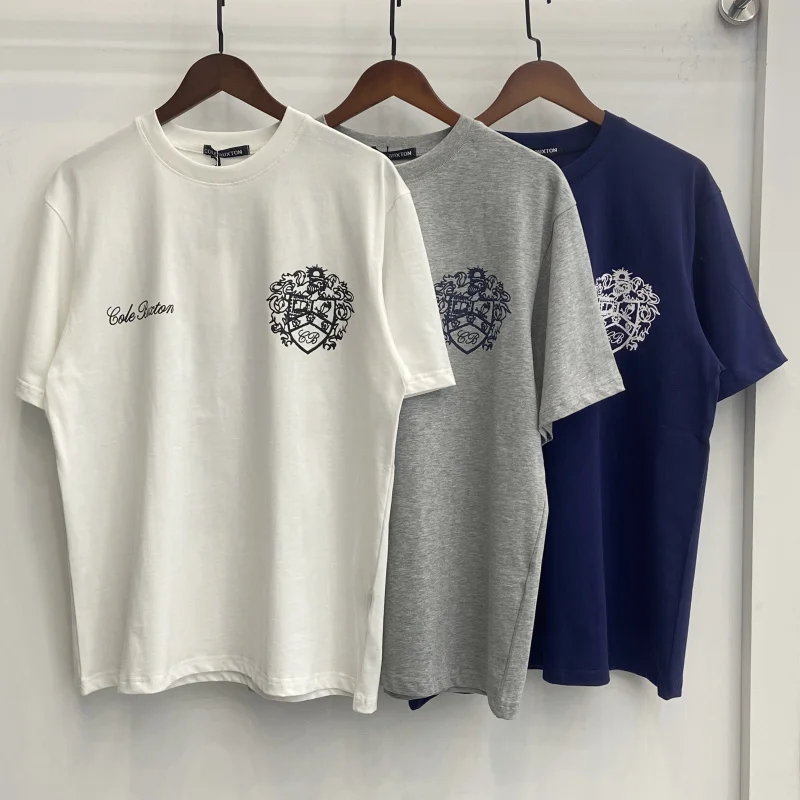 

Cole Buxton Vintage American High Street ort Sve T-irt Letter Print Creative Fun Summer Casual round Ne Top for Youth