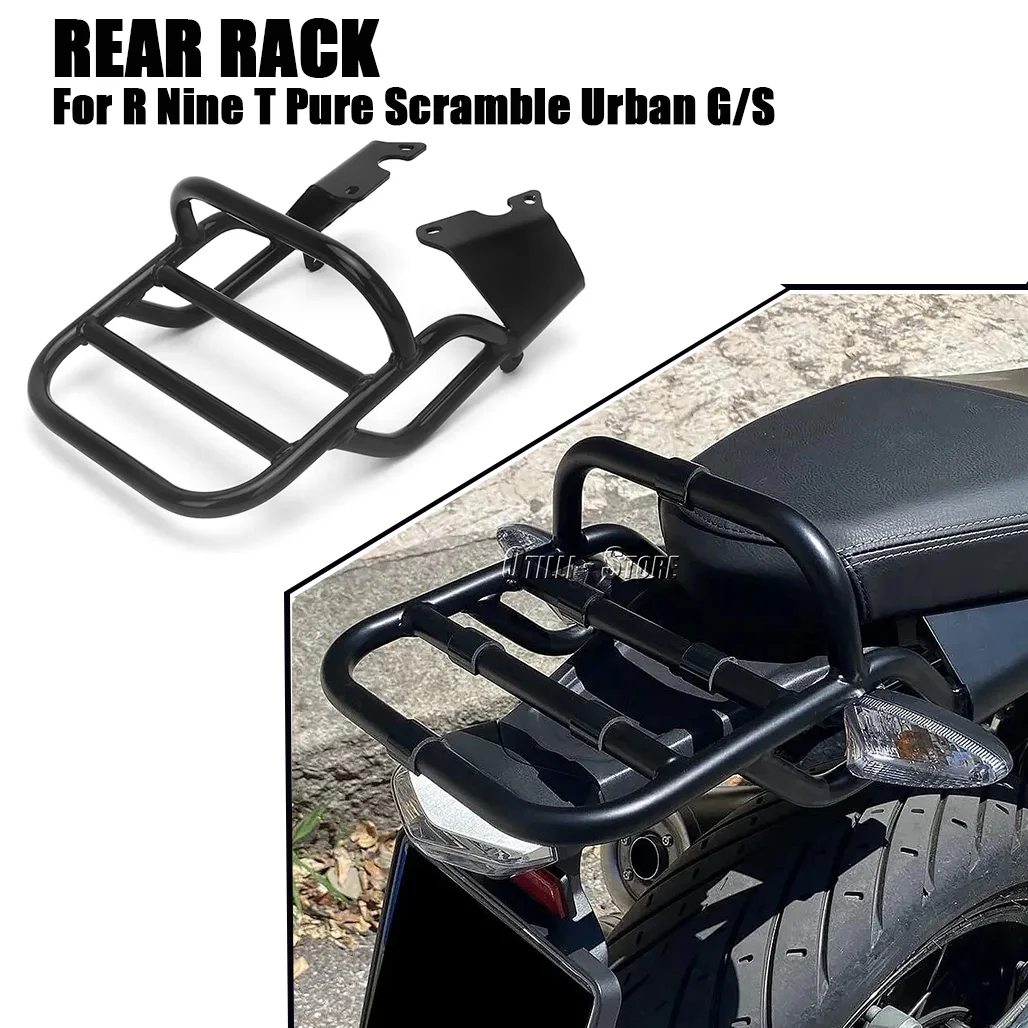 

Motorcycle Modification Rear Seat Luggage Rack With Handle Grip Support Shelf For R9T RNINET Scrambler Pure R nineT Urban G/S