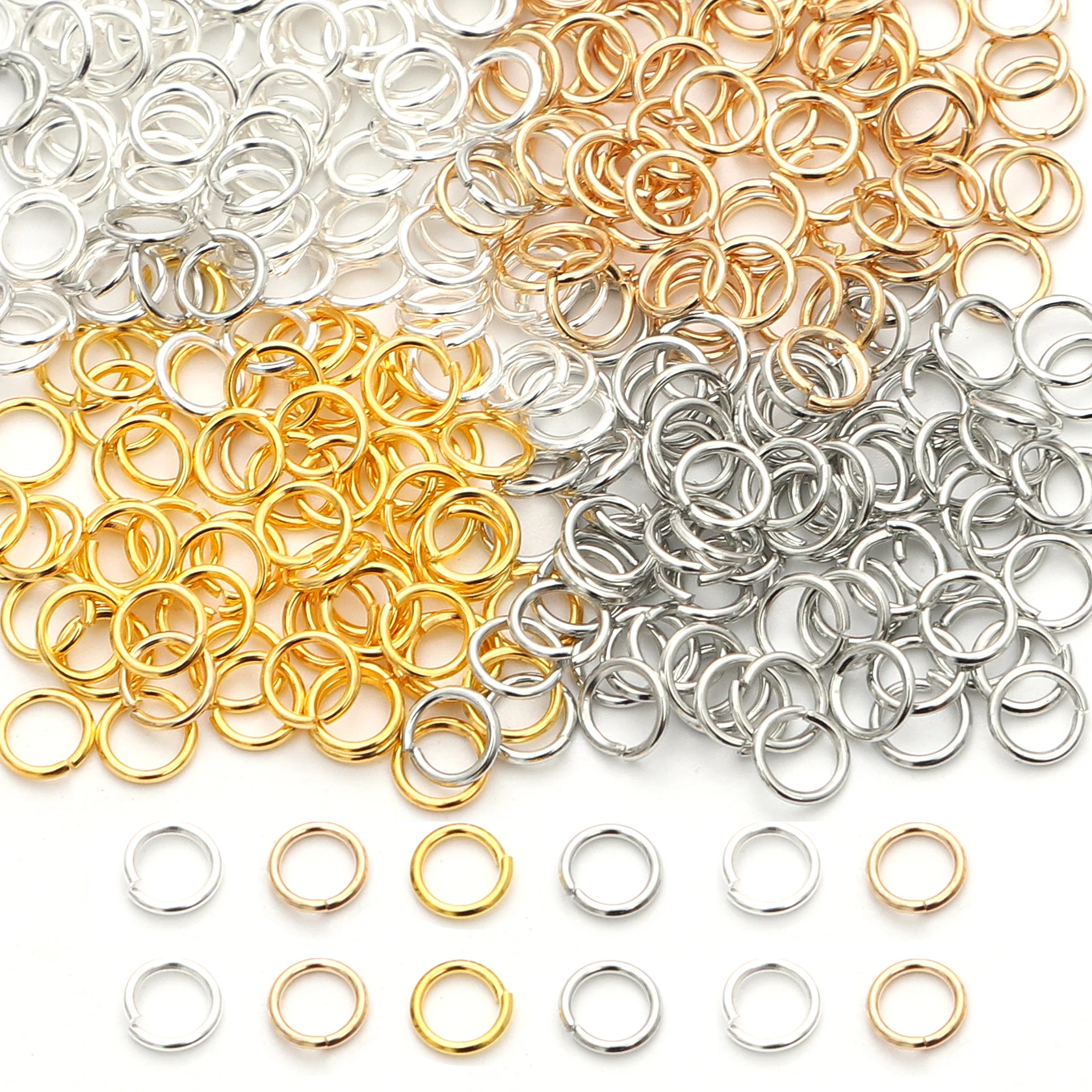 200 Stks/partij 4-8 Mm Jump Ringen Split Ringen Connectoren Voor Diy Sieraden Vinden Accessoires Groothandel Benodigdheden