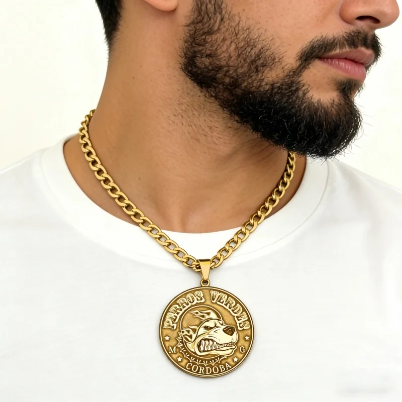 

Customized Cuban Chain Necklace, Laser-Engraved, Cool Photo Commemorative Pendant Necklace, A Gift For Your Boyfriend.