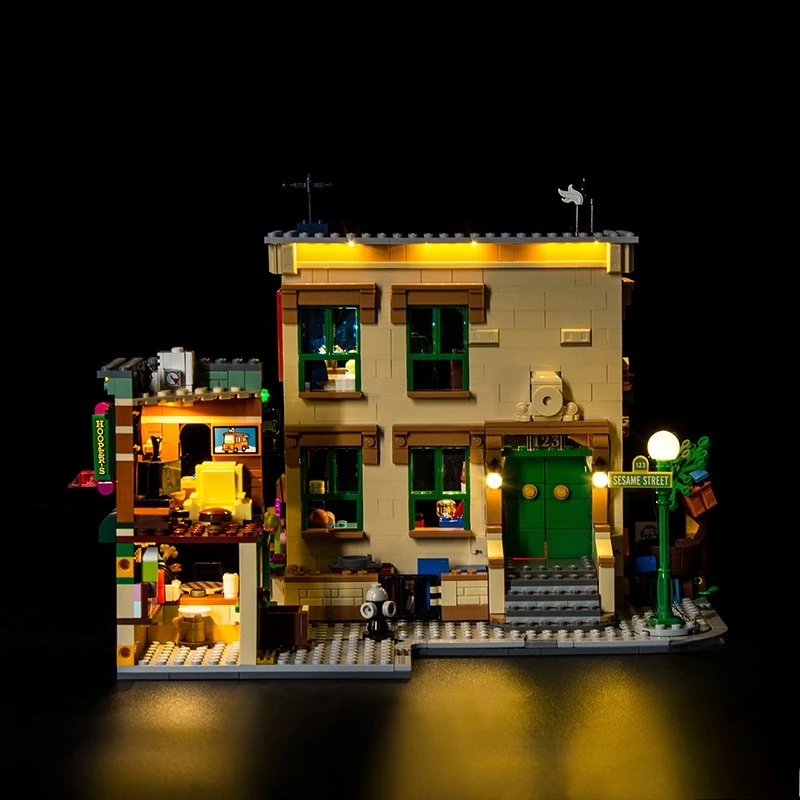 LED-Beleuchtungsset, geeignet für LEGO 123, Sesamstraße 21324, Bausteine, Ziegel, DIY-Lampe, Spielzeug-Set, Modell nicht im Lieferumfang enthalten