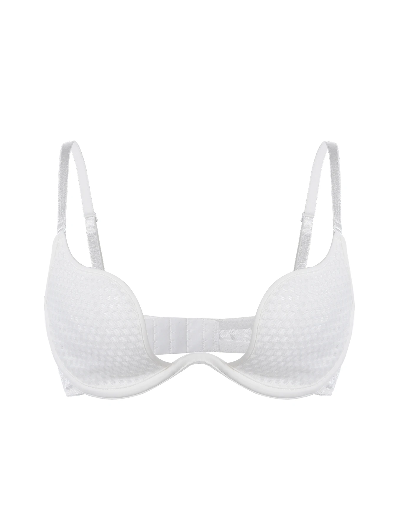 Sexy podprsenka ve tvaru U, tenká síťovina, prodyšné spodní prádlo s kosticemi, pohodlné a stylové spodní prádlo bralette - náhled 5