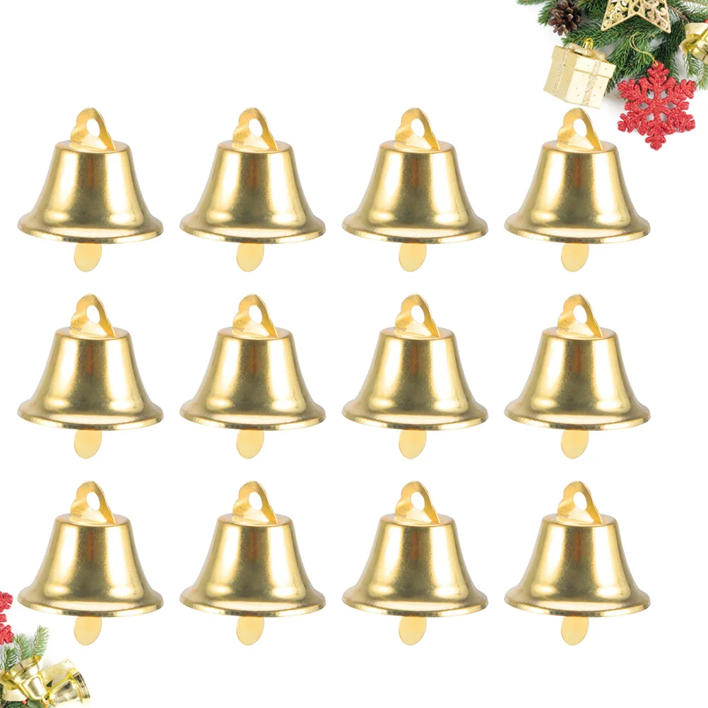 

120Pcs Christmas Bell Pendant Mini Bell Ornament Hanging Pendant 35mm Creative Christmas Tree Decoration DIY Accessories