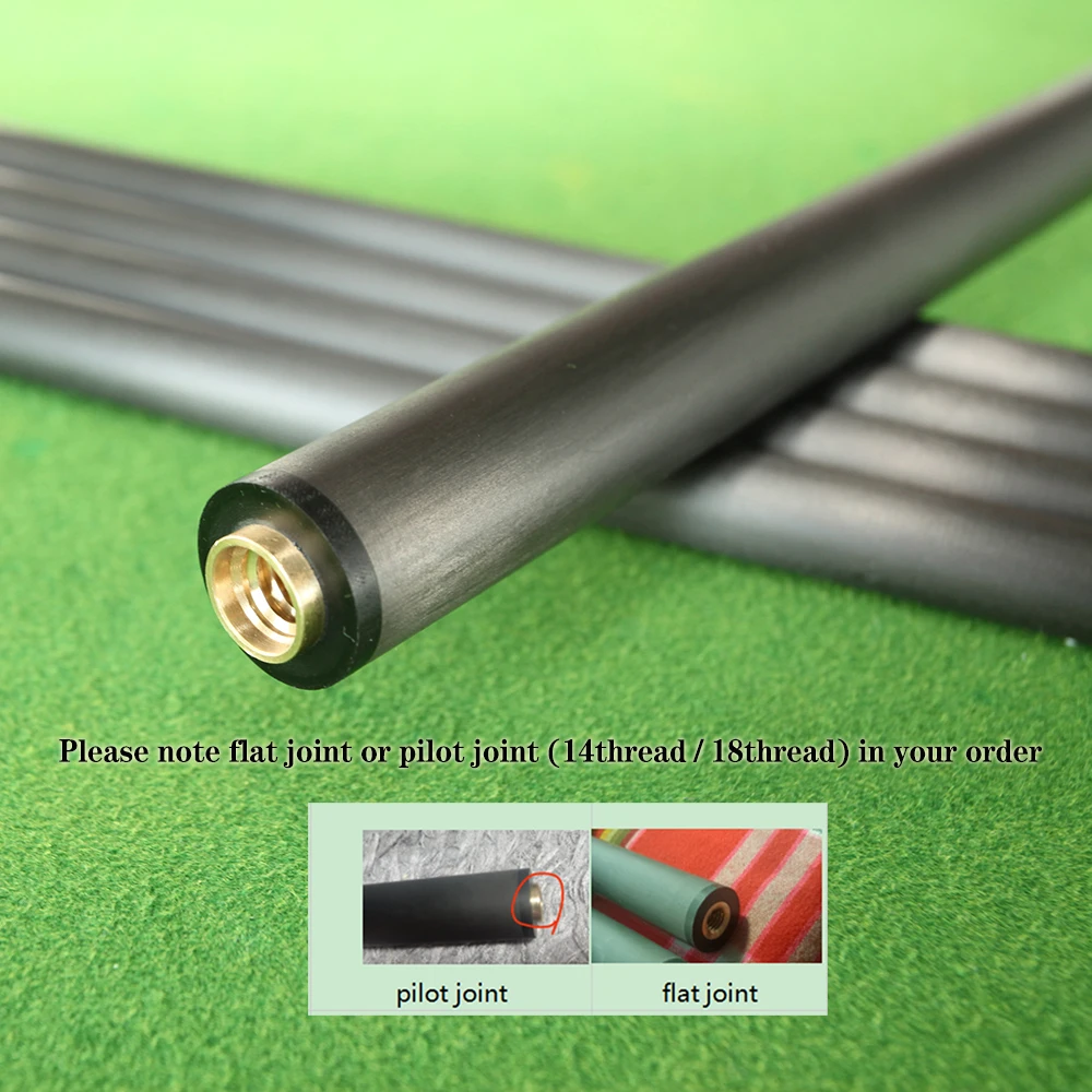 Black Technology Carbon Fiber Shaft Of Pool Cue Front Part for Billiard Pro/Conical for Play/Break/Snooker Cue Shaft with foam