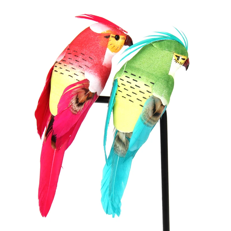 클립이 달린 시뮬레이션 깃털 새, 정원 잔디 나무 장식, 수공예 새 인형, 가정 정원 장식, 1PC