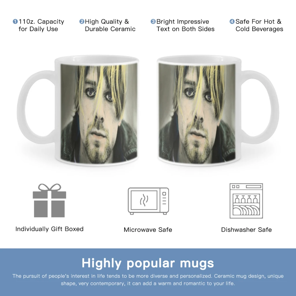 

Kurt Donald Cobain House Free shipping Ceramic Cup Coffee Oatmeal Breakfast Cup Creative Personality Mug