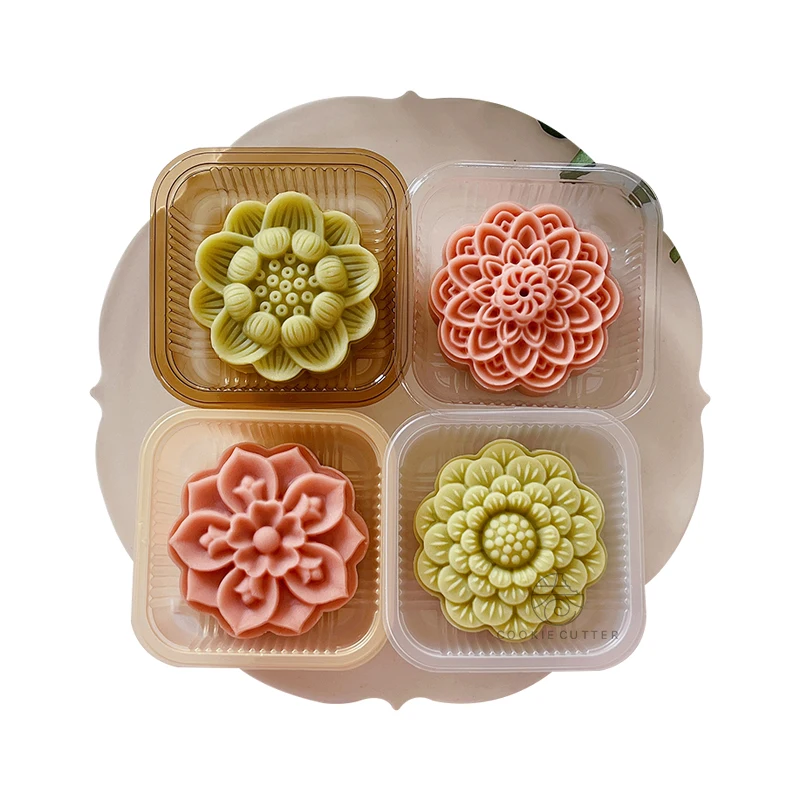 Lotus Mooncake Mold Dziesięciopłatkowy lotos Chińska tradycja Dom DIY Festiwal Narzędzia do dekoracji ciast Forma do pieczenia w kuchni