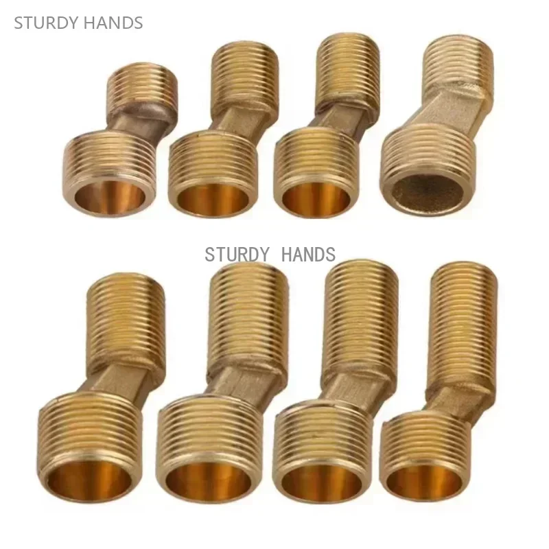 2PCS all copper shower faucet curved foot accessories extended shower curved foot variable diameter curved angle screws