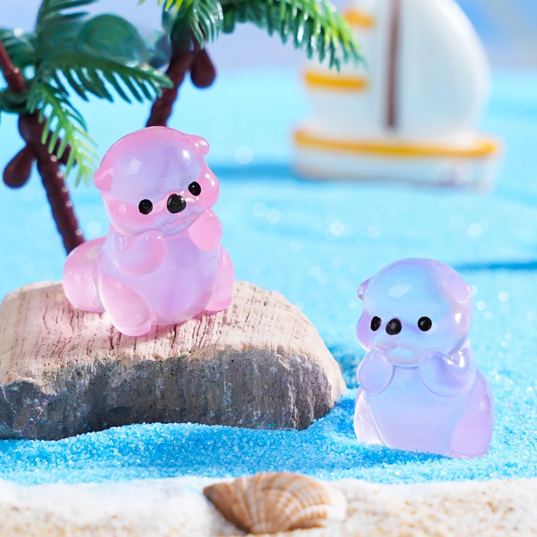 10/20/50 قطعة متوهجة ثلاثية الأبعاد ليتل قضاعة حديقة ديكور المنزل مضيئة الحيوانات الصغيرة المشهد الصغير موس لتقوم بها بنفسك دمية حلية #4