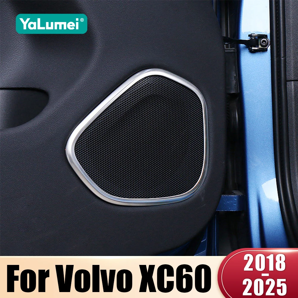 

Автомобильный дверной аудиодинамик, крышка громкоговорителя, твитер, накладки на рамку для Volvo XC60 2018 2019 2020 2021 2022 2023 2024 2025, аксессуары